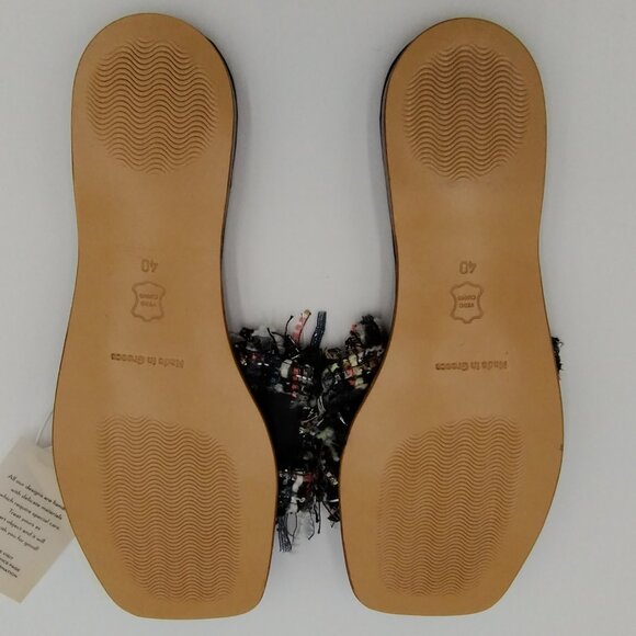 Rare-Kooreloo Alethea Mules Tweed Blue Black Sequins Size 10 NWT - Picture 5 of 9